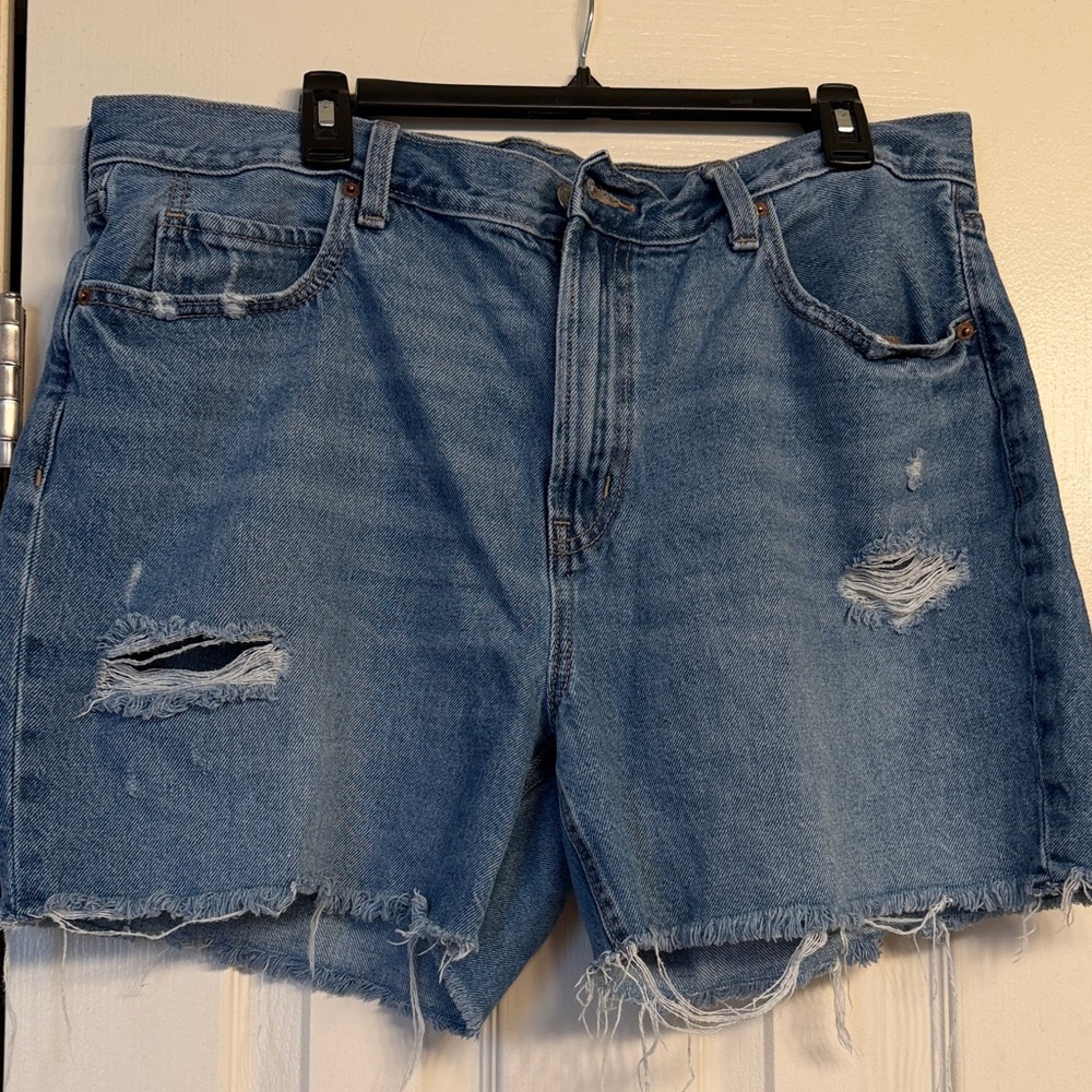 Old Navy Distressed Blue Denim Women Shorts
